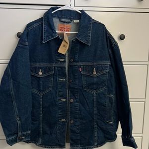 Levi Strauss Dark Denim Jacket.  Oversized.